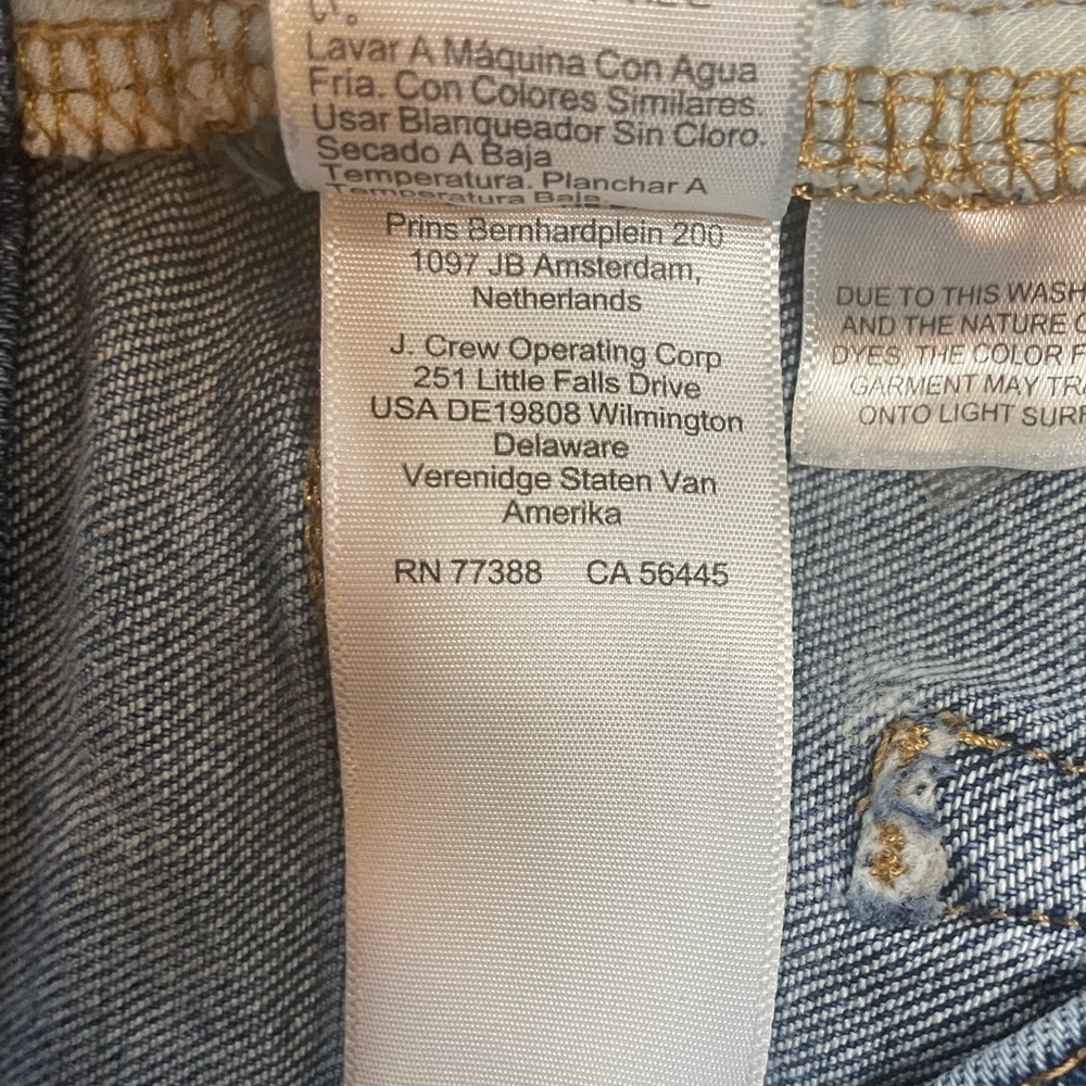 J. Crew Factory Essential Straight Raw Hem Medium Blue Denim Jeans Womens Sz 28 - Picture 10 of 12